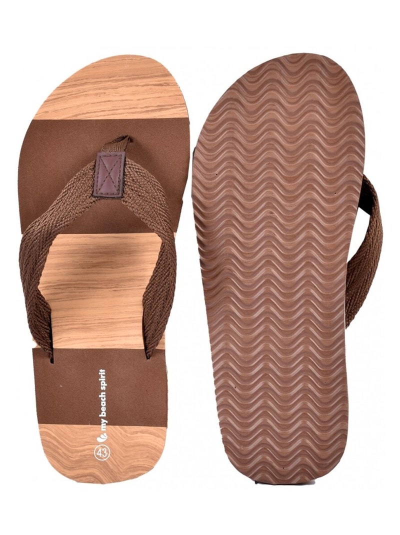 Chinelo de Dedo Homem Moda Castanho - Kiabi