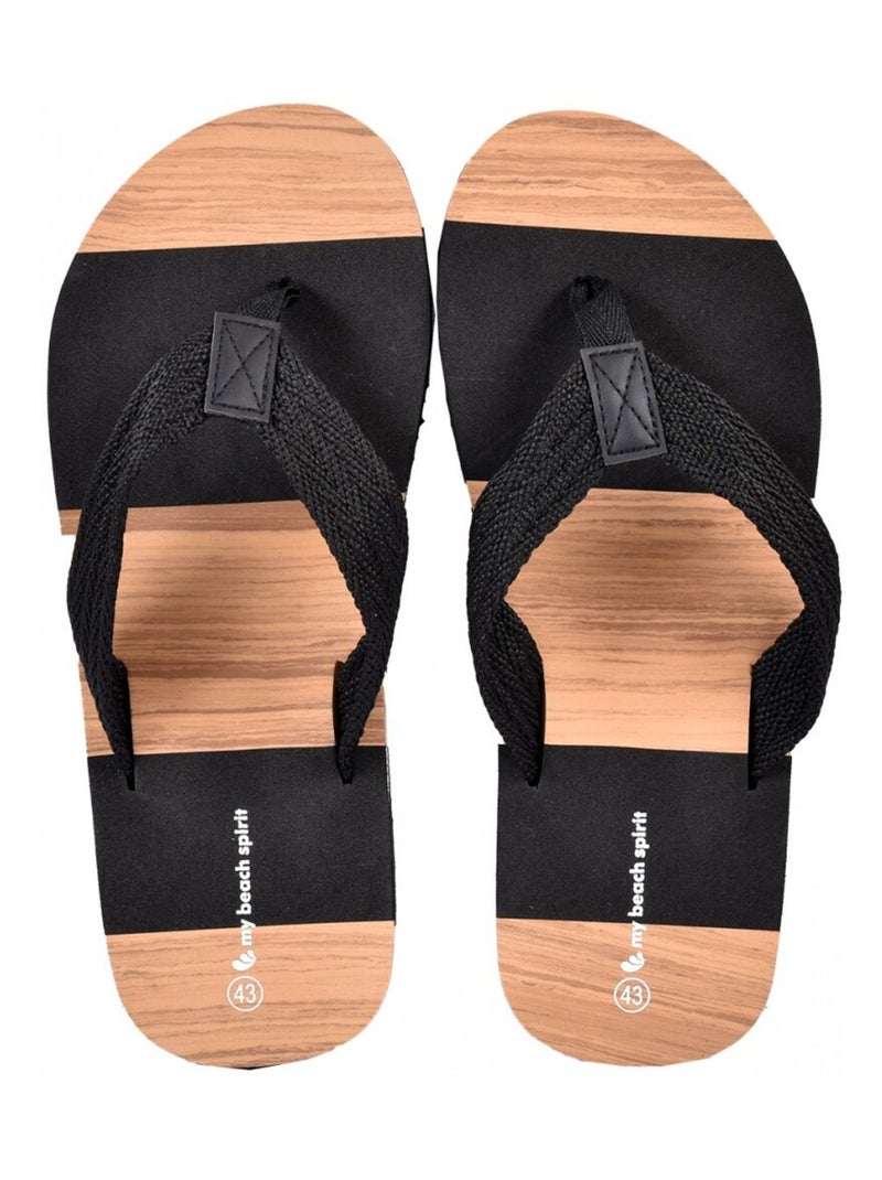 Chinelo de Dedo Homem Moda Preto - Kiabi