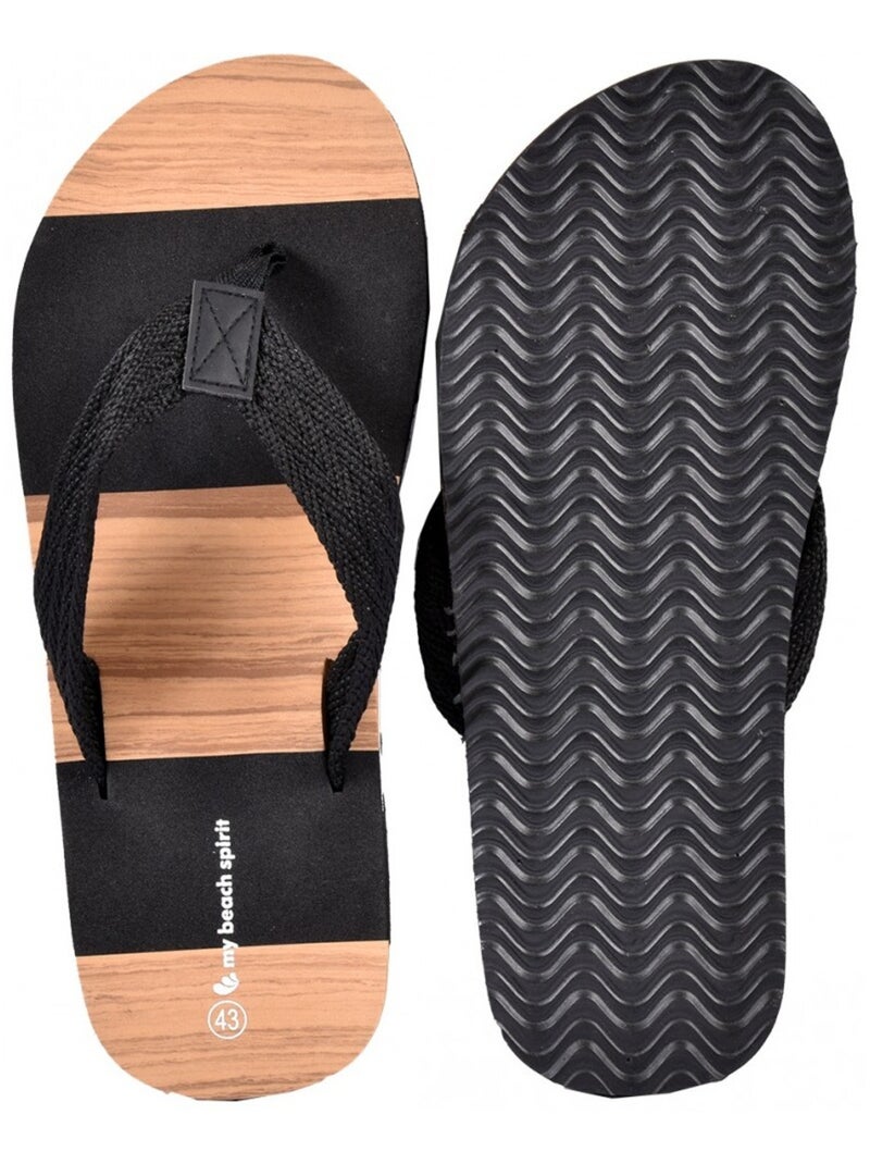 Chinelo de Dedo Homem Moda Preto - Kiabi