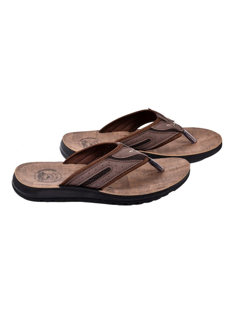 Chinelo de dedo homem PREMIUM Castanho - Kiabi
