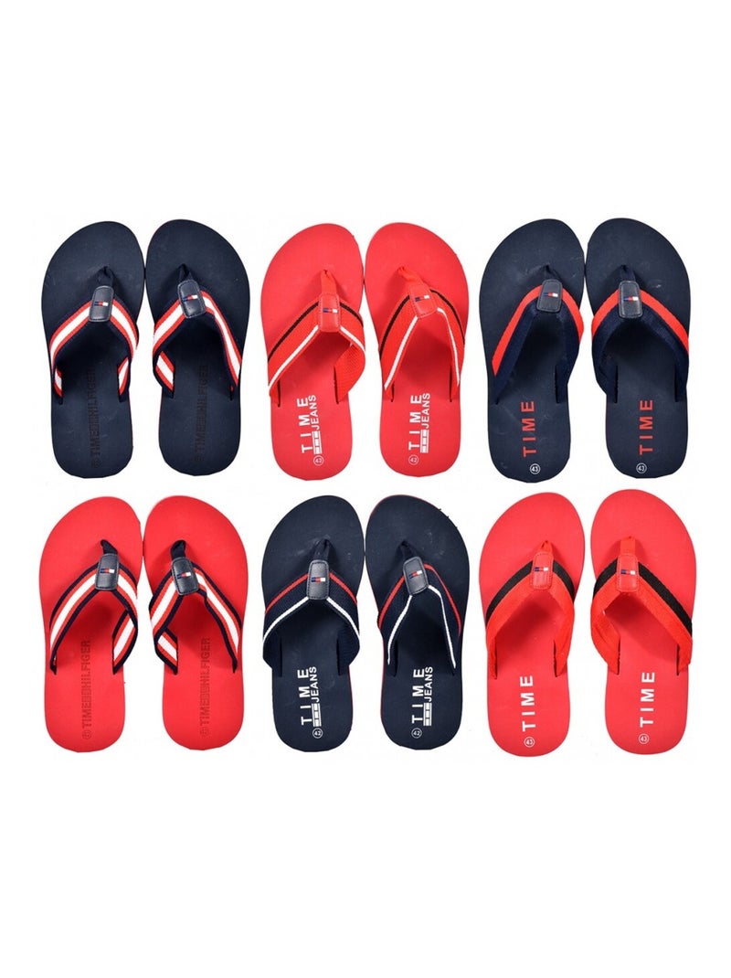 Chinelo de dedo homem Vermelho cereja - Kiabi