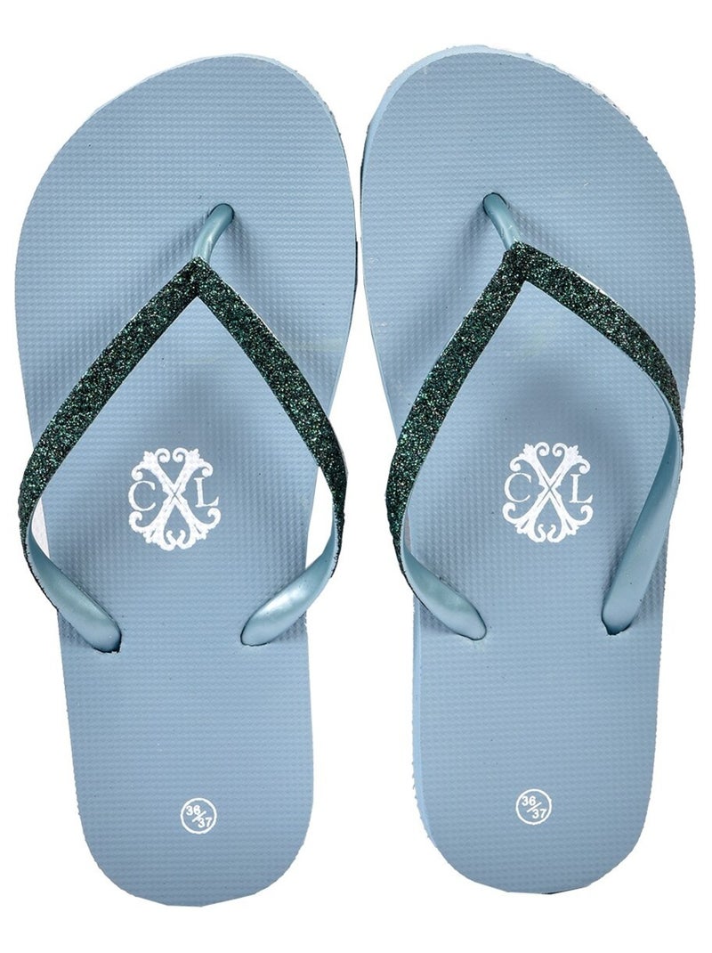 Chinelo de dedo mulher cxl by lacroix glitter Azul - Kiabi