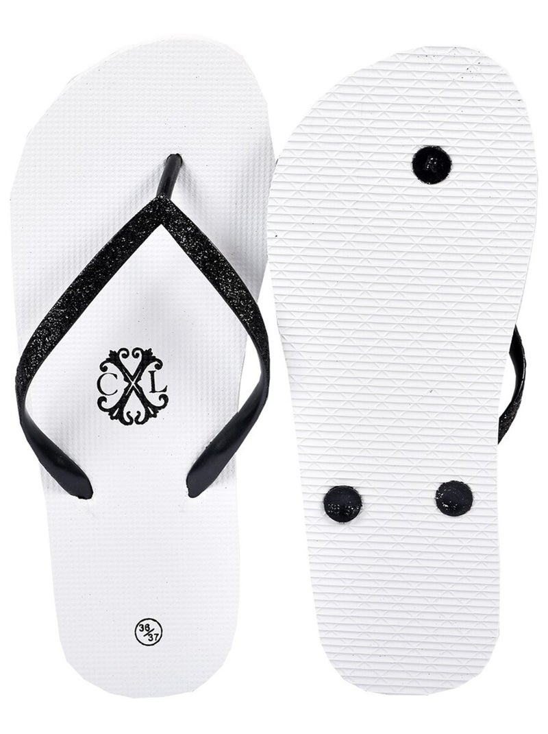 Chinelo de dedo mulher cxl by lacroix glitter Branco - Kiabi