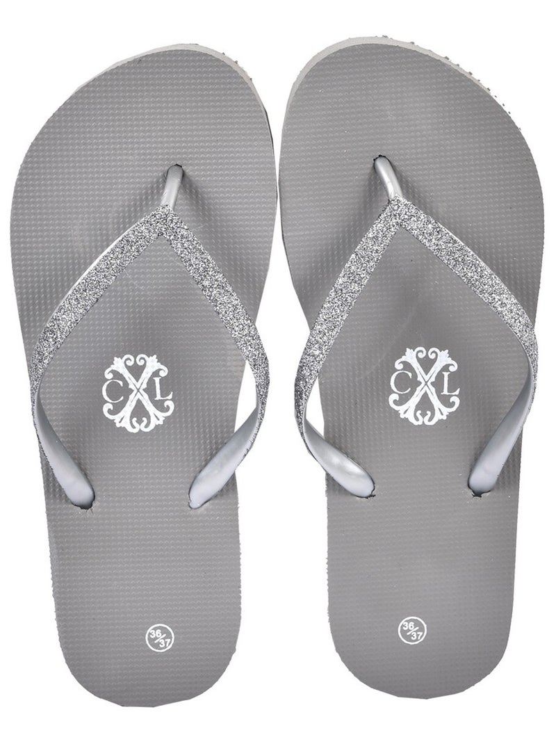 Chinelo de dedo mulher cxl by lacroix glitter Cinza - Kiabi