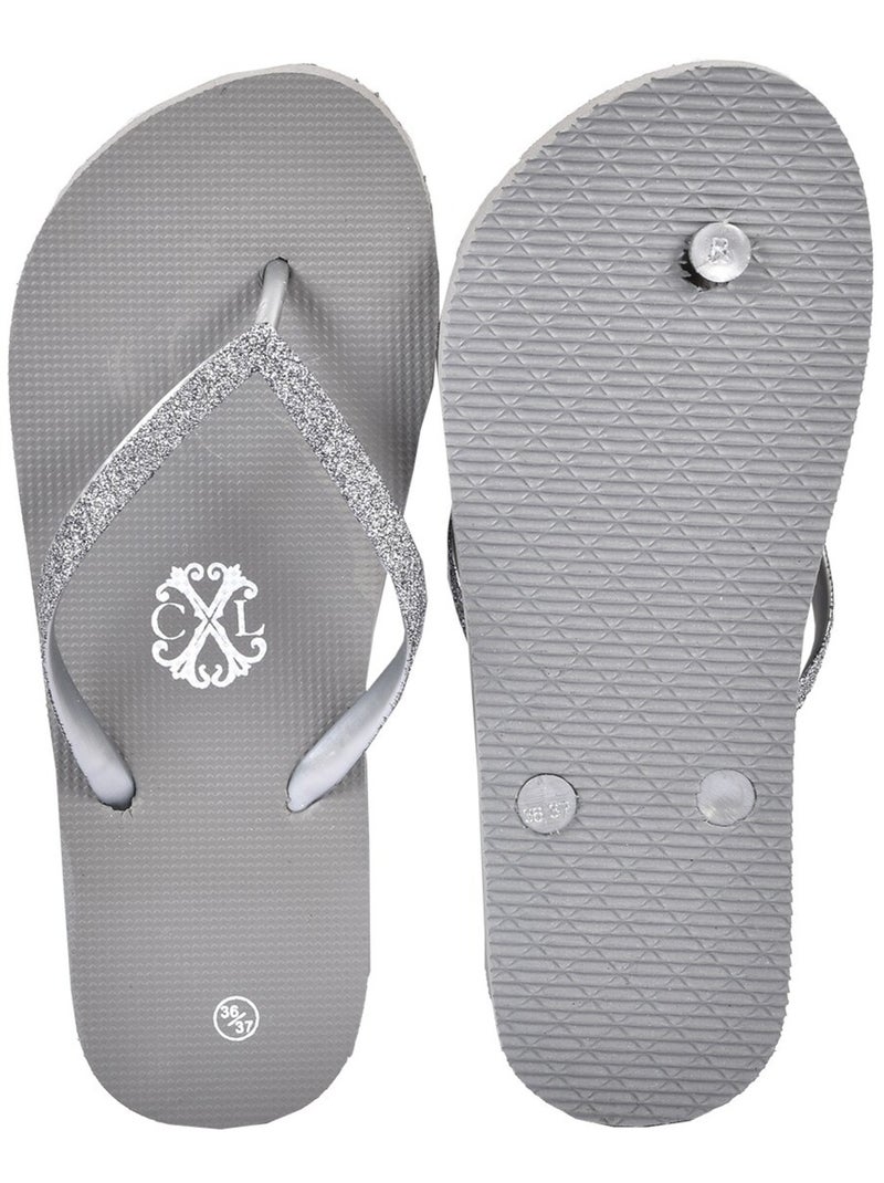 Chinelo de dedo mulher cxl by lacroix glitter Cinza - Kiabi