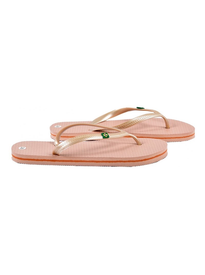 Chinelo de dedo mulher moda Dourado/Ouro - Kiabi