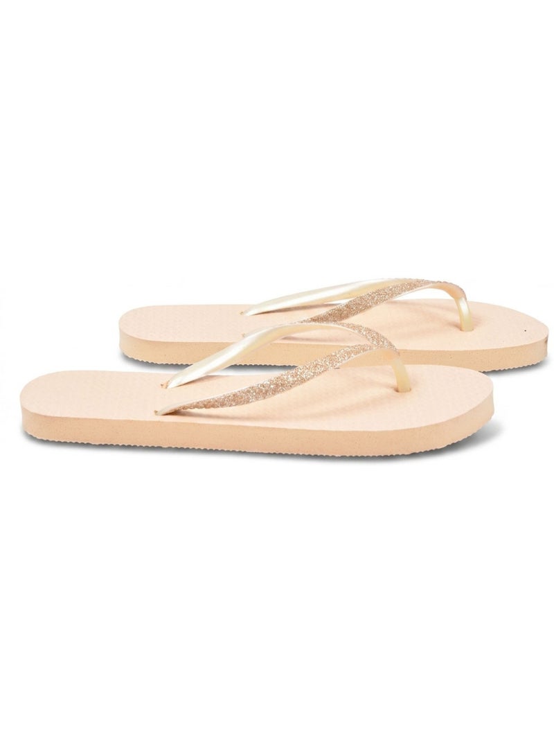 Chinelo de dedo OZABI glitter 7 cores Bege - Kiabi