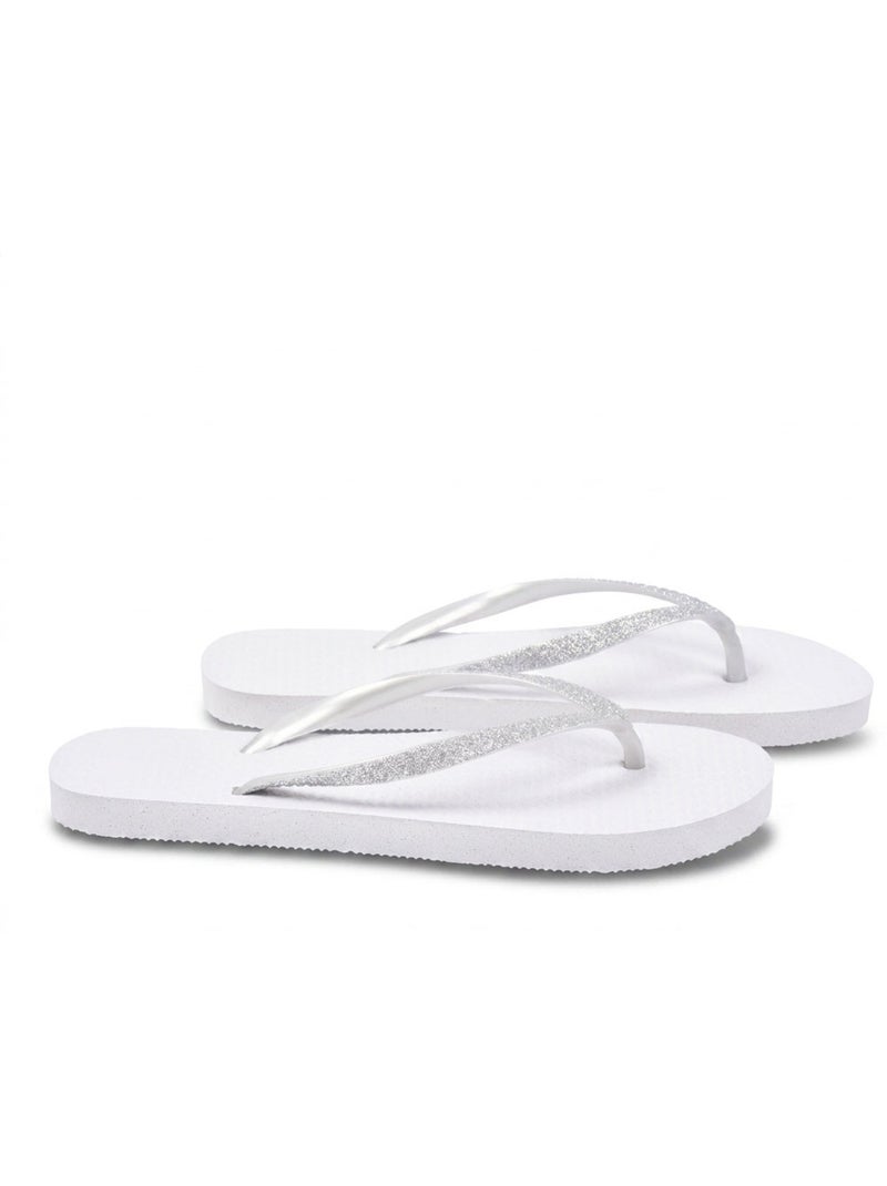 Chinelo de dedo OZABI glitter 7 cores Branco - Kiabi