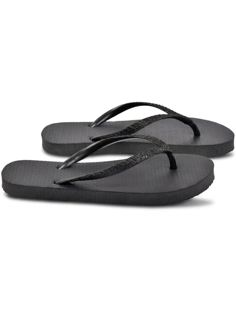 Chinelo de dedo OZABI glitter 7 cores Preto - Kiabi