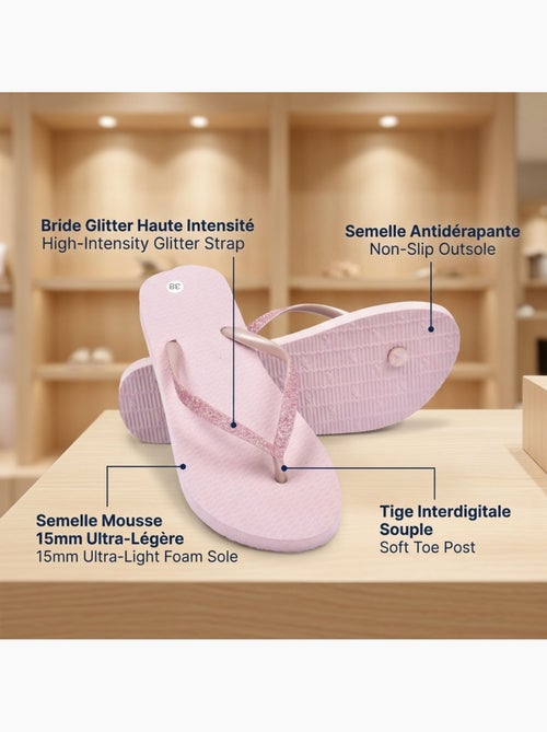 Chinelo de dedo OZABI glitter 7 cores - Kiabi Chinelo de dedo OZABI glitter 7 cores - Kiabi