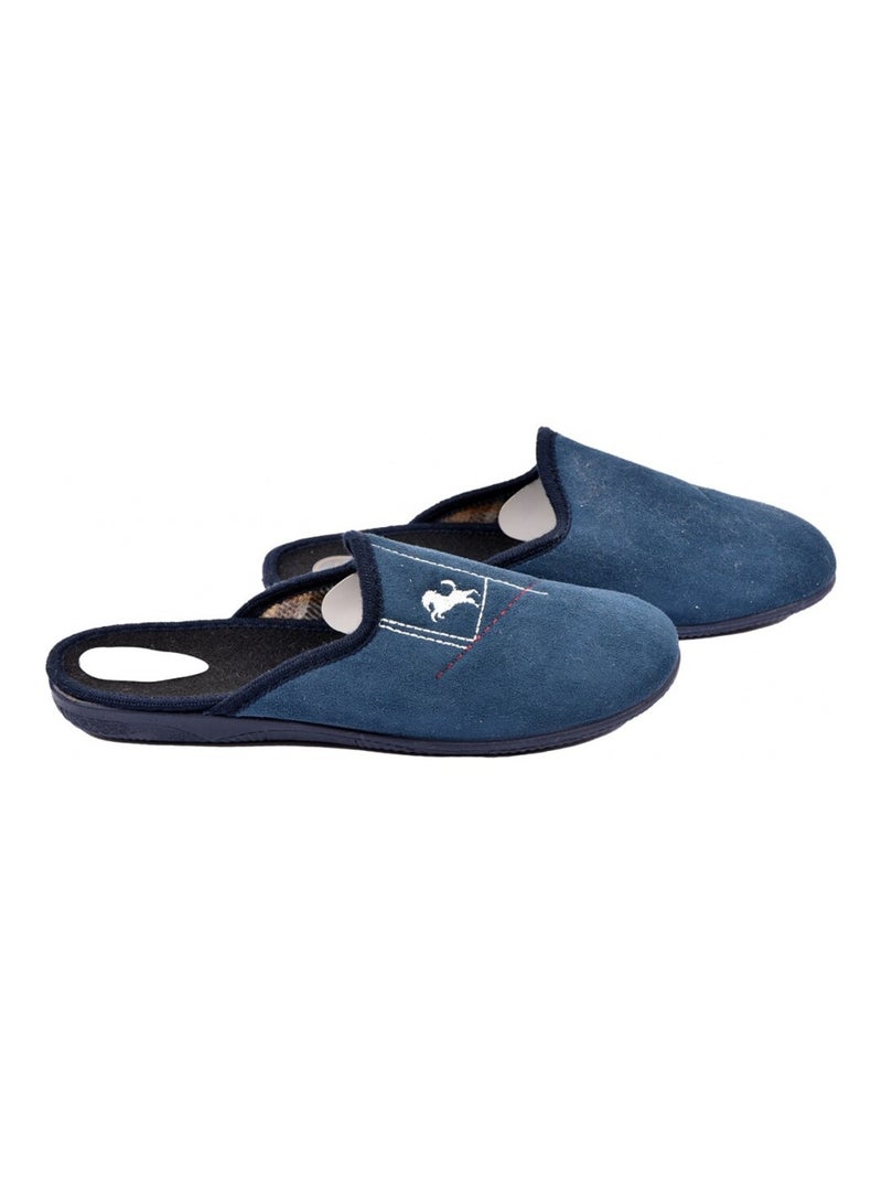 Chinelo Homem Camurça Premium Azul-marinho - Kiabi