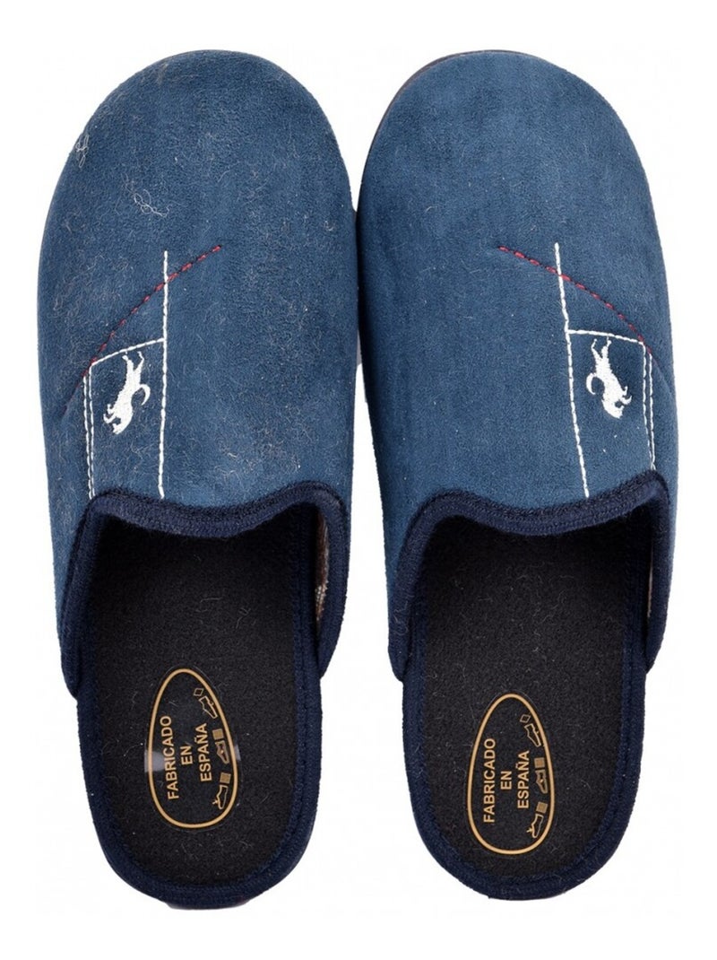 Chinelo Homem Camurça Premium Azul-marinho - Kiabi