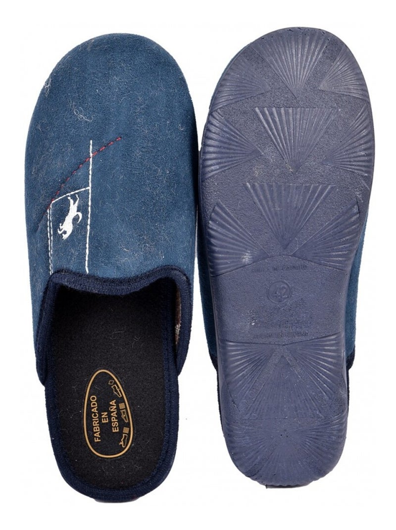 Chinelo Homem Camurça Premium Azul-marinho - Kiabi