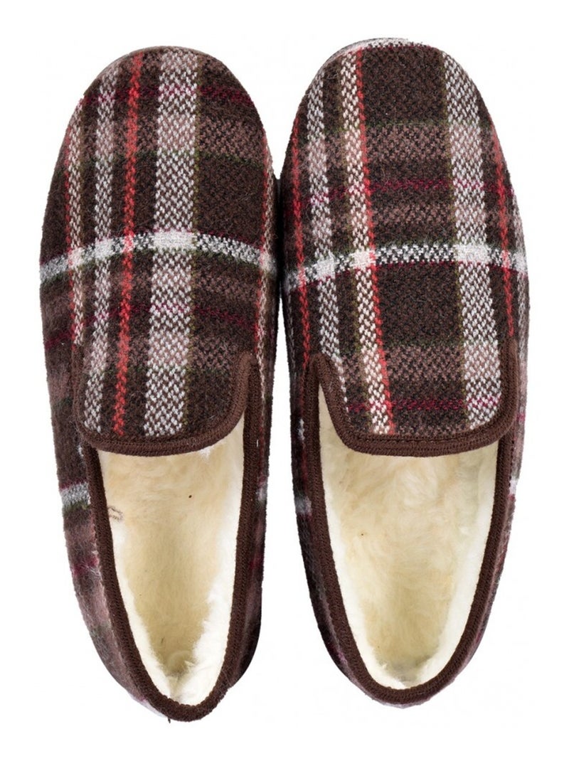 Chinelo Homem Forrado CHARENTAISE Castanho - Kiabi
