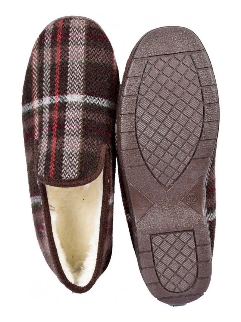 Chinelo Homem Forrado CHARENTAISE Castanho - Kiabi