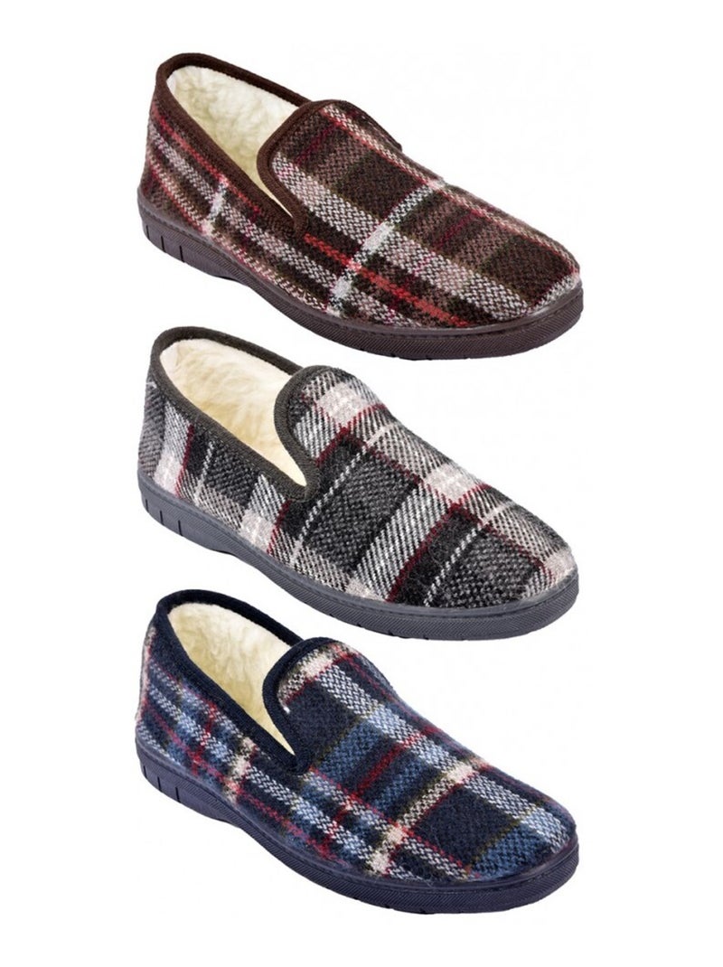 Chinelo Homem Forrado CHARENTAISE Castanho - Kiabi