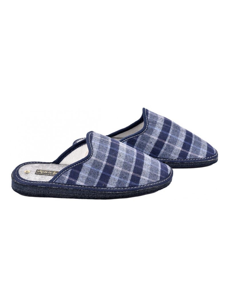 Chinelo Homem Mule JACQUARD Azul - Kiabi