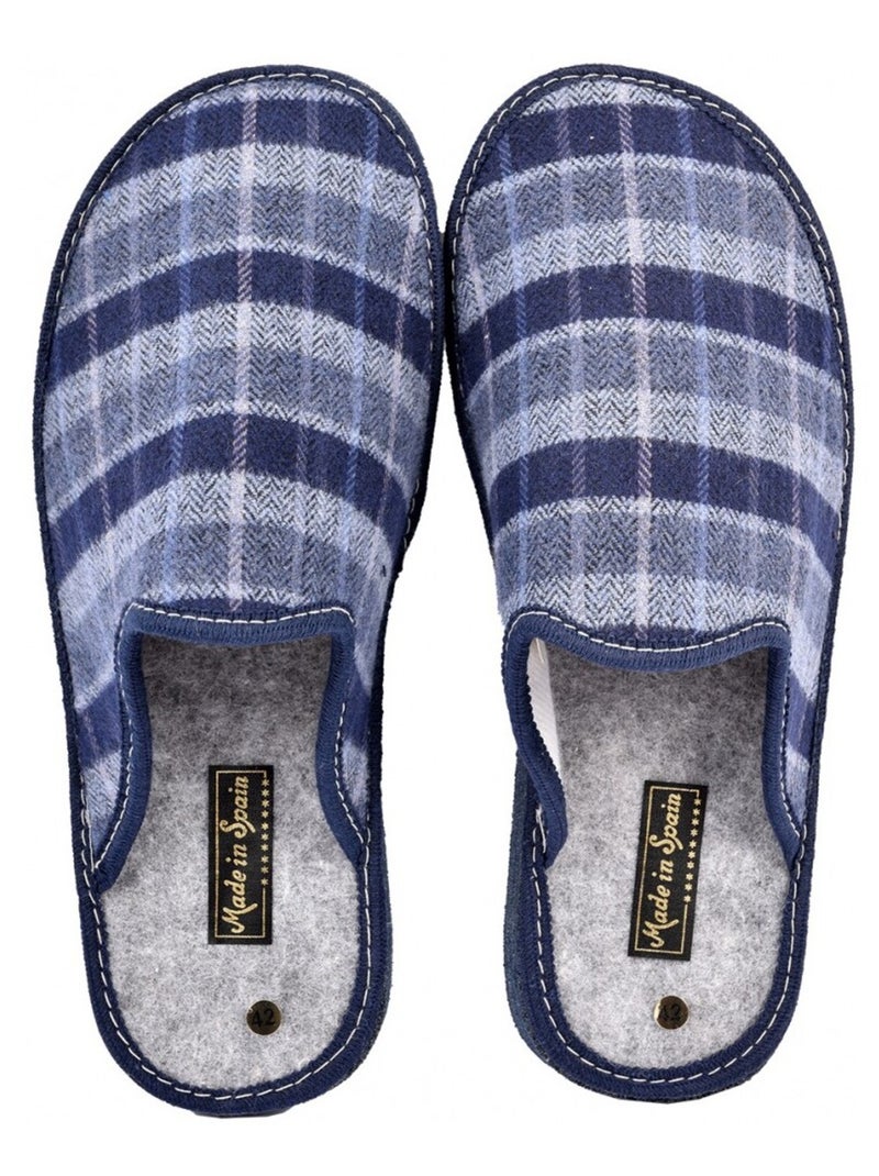 Chinelo Homem Mule JACQUARD Azul - Kiabi