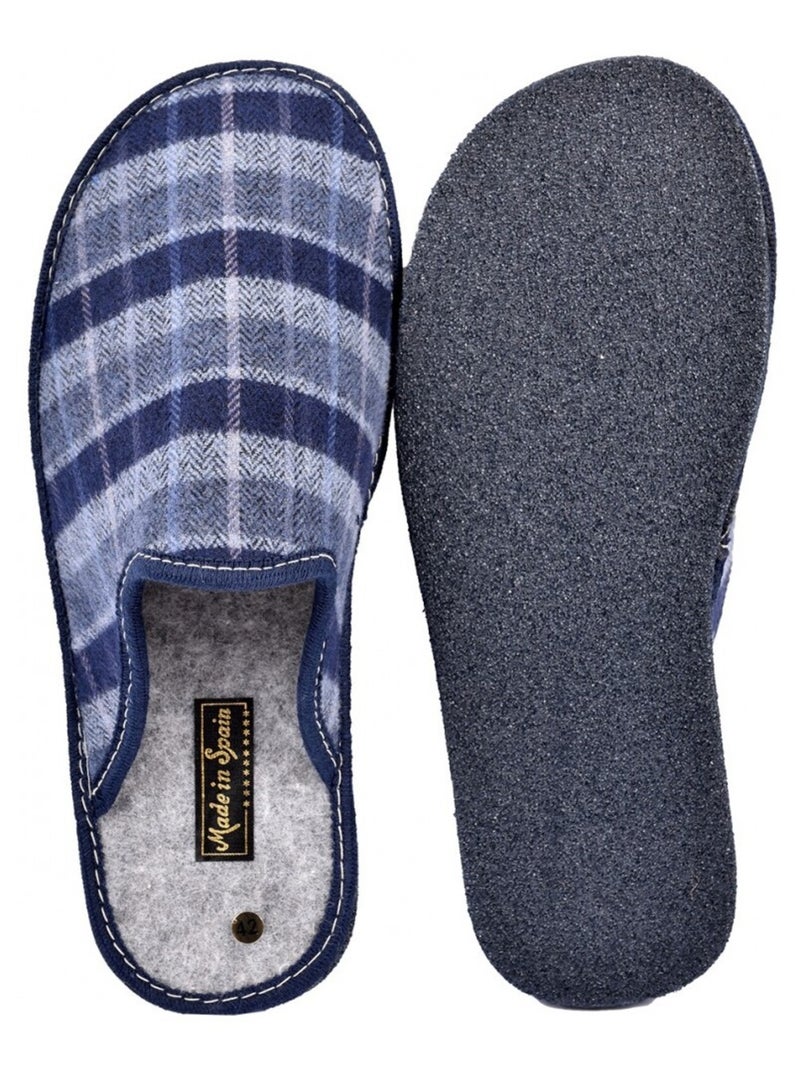 Chinelo Homem Mule JACQUARD Azul - Kiabi