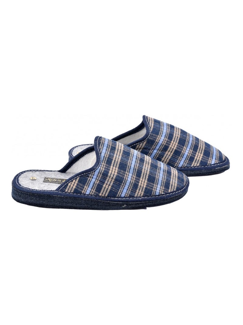 Chinelo Homem Mule JACQUARD Azul-marinho - Kiabi