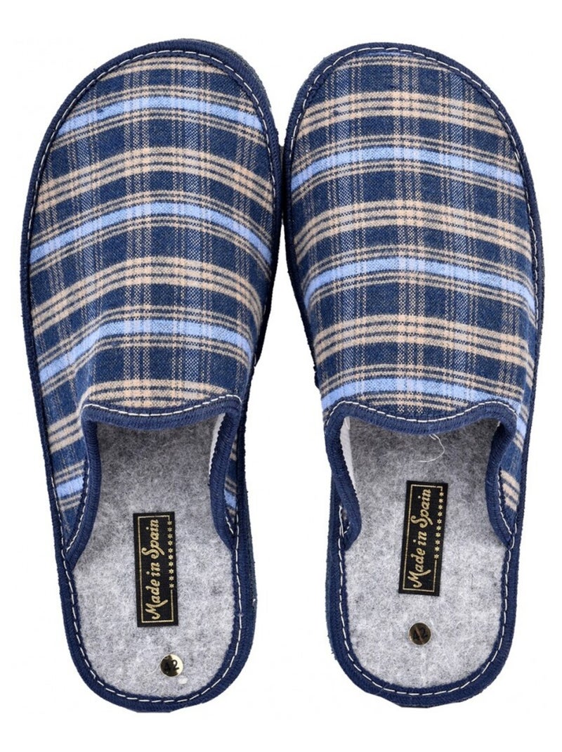 Chinelo Homem Mule JACQUARD Azul-marinho - Kiabi