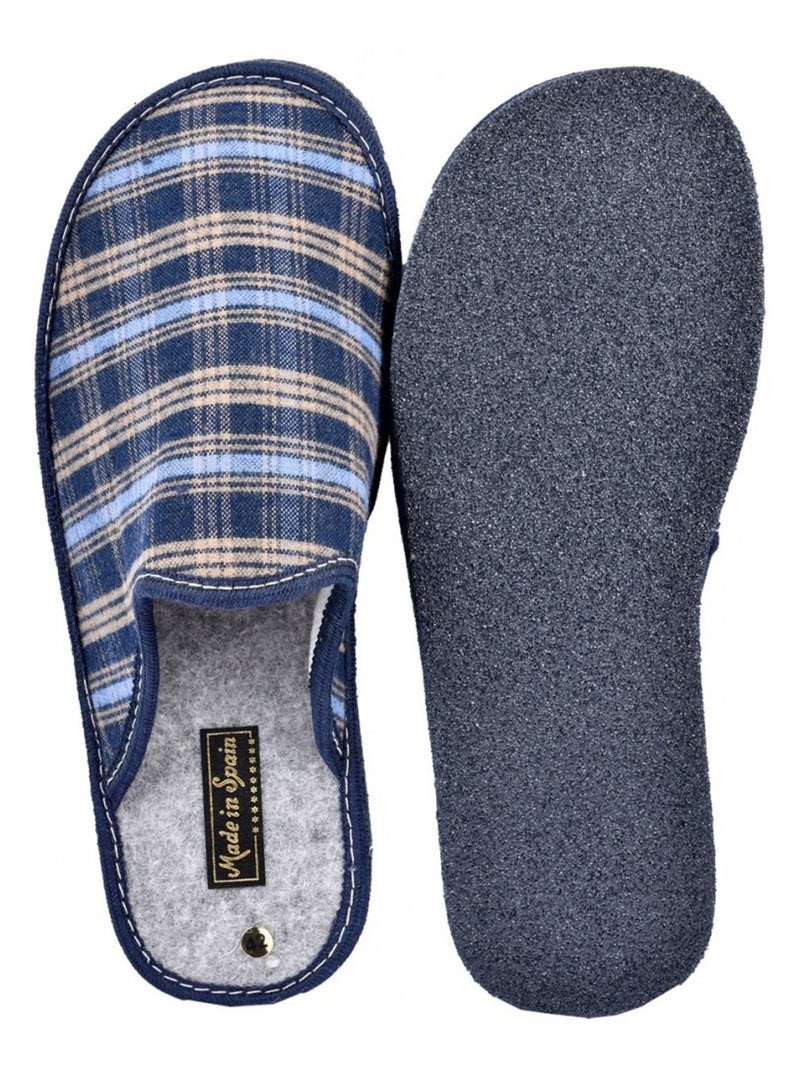 Chinelo Homem Mule JACQUARD Azul-marinho - Kiabi