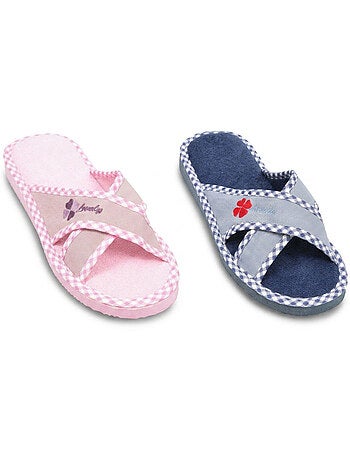 Chinelo Mula Mulher Pack 2 Pares Tiras Cruzadas Estampado OZABI