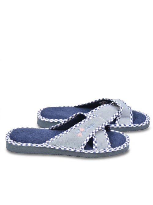 Chinelo Mula Mulher Pack 2 Pares Tiras Cruzadas Estampado OZABI - Kiabi Chinelo Mula Mulher Pack 2 Pares Tiras Cruzadas Estampado OZABI - Kiabi