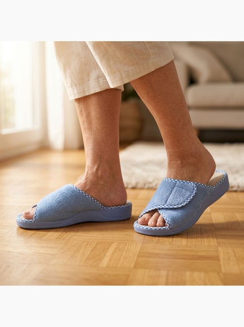 Chinelo mule mulher esponja velcro ajustável ozabi - Kiabi Chinelo mule mulher esponja velcro ajustável ozabi - Kiabi
