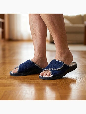 Chinelo mule mulher esponja velcro ajustável ozabi