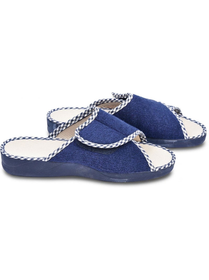 Chinelo mule mulher esponja velcro ajustável ozabi Azul-marinho - Kiabi