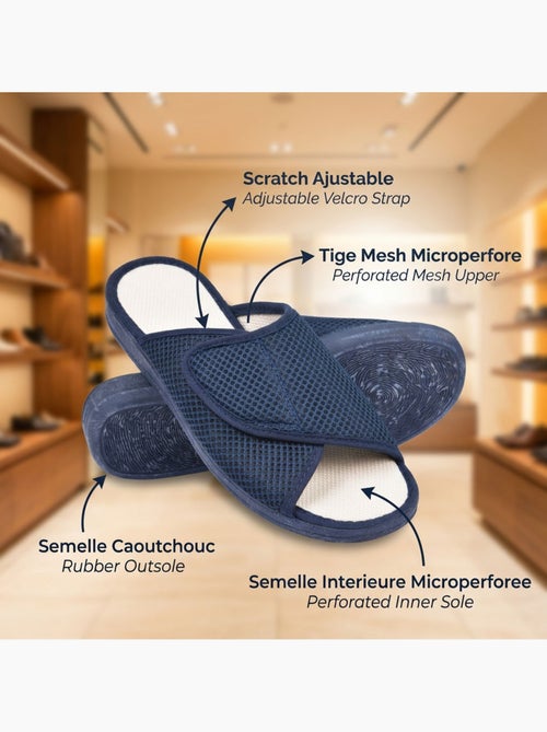 Chinelo mule mulher mesh microperfurado ajustável ozabi - Kiabi Chinelo mule mulher mesh microperfurado ajustável ozabi - Kiabi