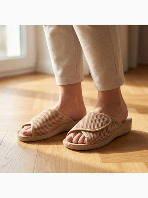 Chinelo mule mulher mesh microperfurado ajustável ozabi - Kiabi