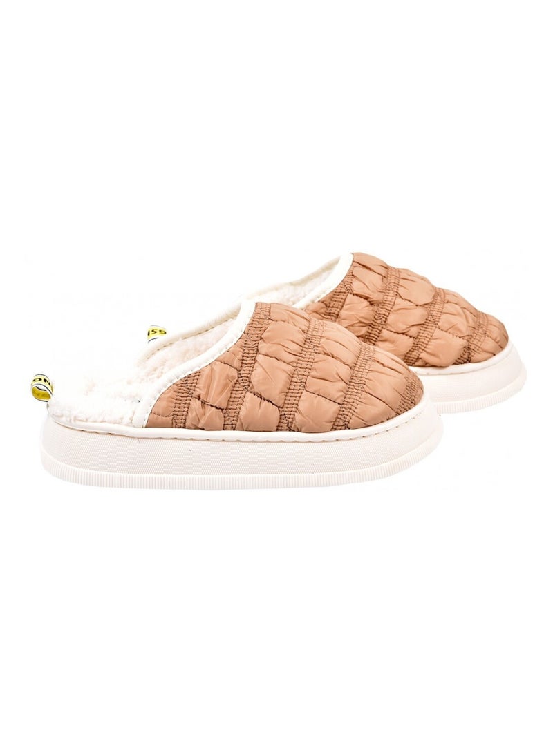 Chinelo mulher aconchego cocooning Camelo - Kiabi