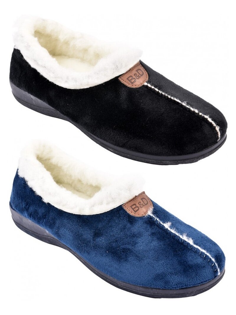 Chinelo Mulher Charentaise PREMIUM Azul-marinho - Kiabi