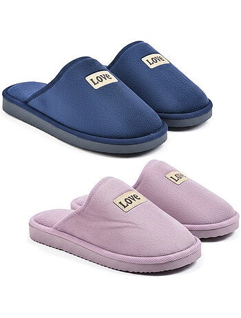 Chinelos abertos mulher ozabi pack 2 pares love