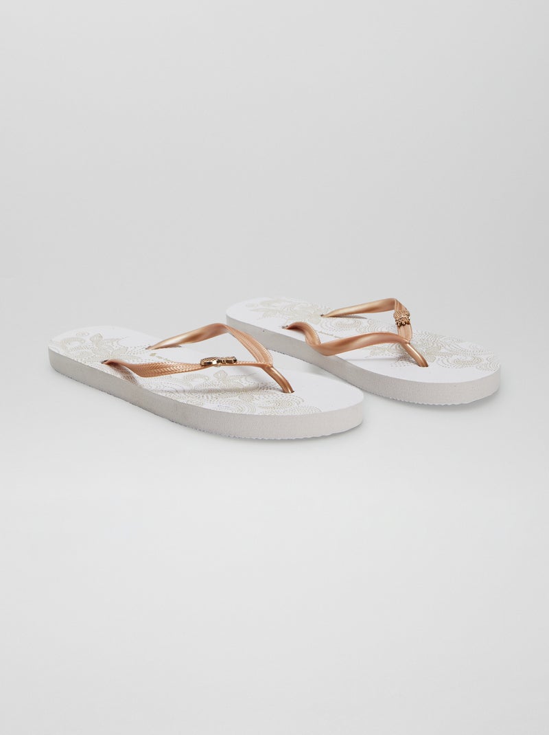 Chinelos ananás Branco - Kiabi