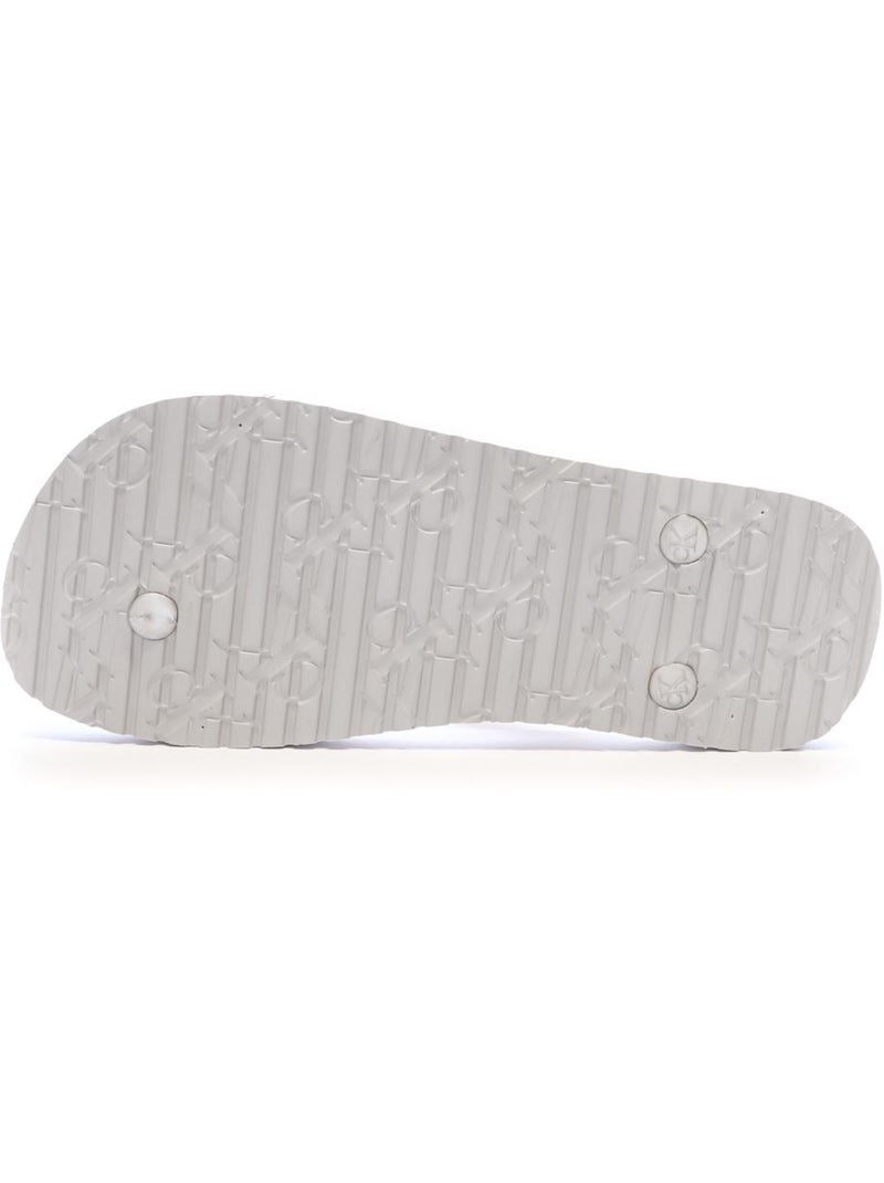 Chinelos calvin klein jeans cinzentos para mulher com tira metálica em tpu Cinza-prateado - Kiabi