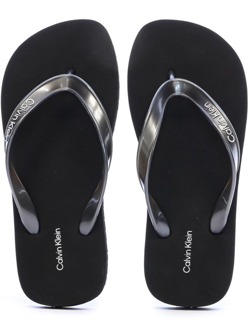 Chinelos Calvin Klein Jeans Pretos para Mulher Preto - Kiabi