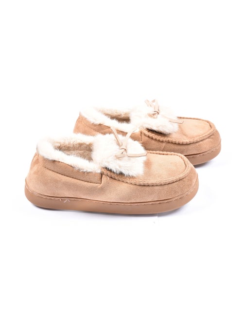 Chinelos Charentaise mulher veludo MD10154 - Kiabi