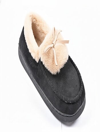 Chinelos Charentaise mulher veludo MD10154