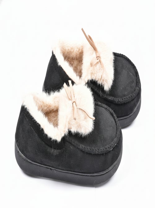 Chinelos Charentaise mulher veludo MD10154 - Kiabi Chinelos Charentaise mulher veludo MD10154 - Kiabi