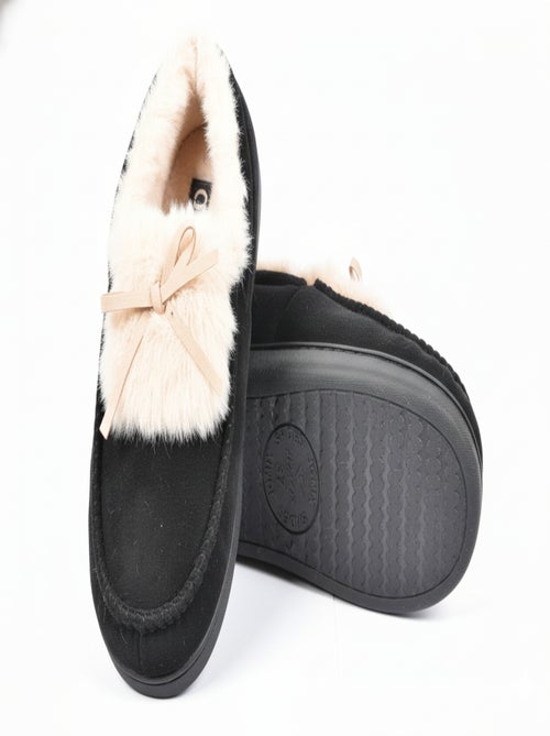 Chinelos Charentaise mulher veludo MD10154 - Kiabi Chinelos Charentaise mulher veludo MD10154 - Kiabi