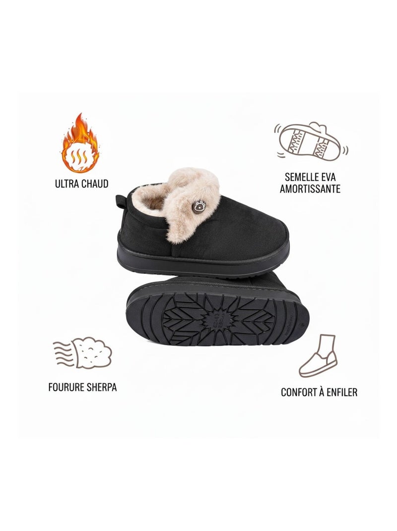 Chinelos charentaises altos MU10162 Preto - Kiabi