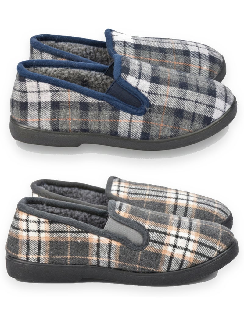 Chinelos charentaises homem pack 2 pares sola antiderrapante ozabi Azul-cinza - Kiabi