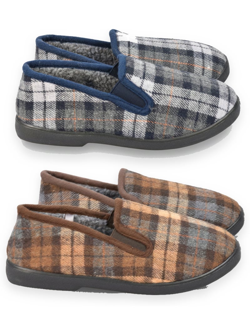 Chinelos charentaises homem pack 2 pares sola antiderrapante ozabi Azul Marrom Azul - Kiabi