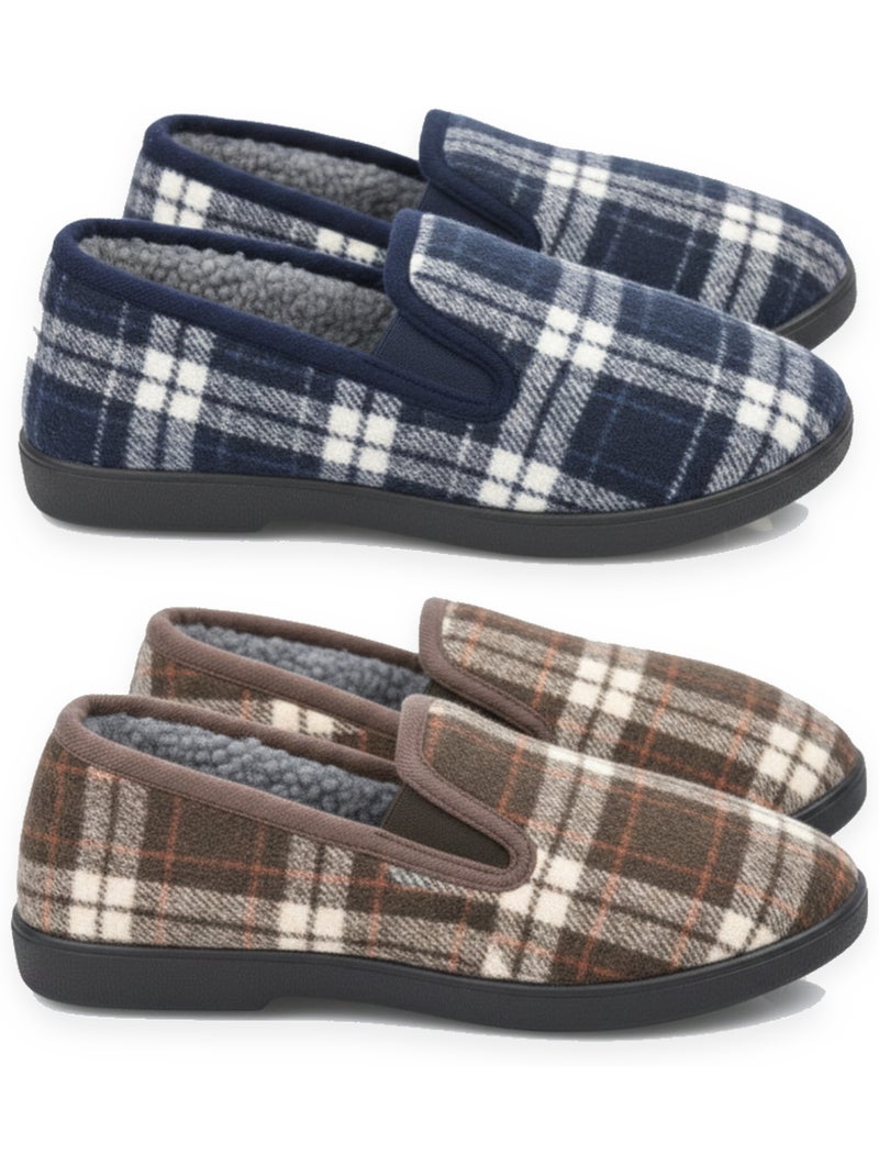 Chinelos charentaises homem pack 2 pares sola antiderrapante ozabi Azul Marrom - Kiabi