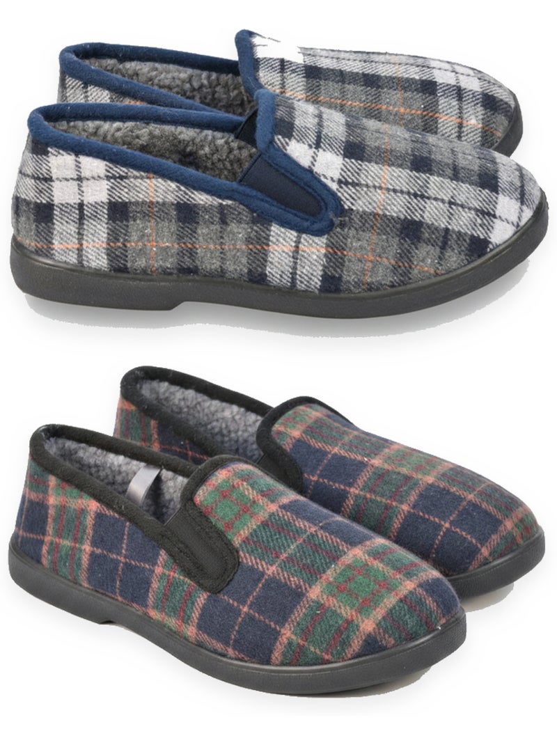 Chinelos charentaises homem pack 2 pares sola antiderrapante ozabi Azul Verde - Kiabi