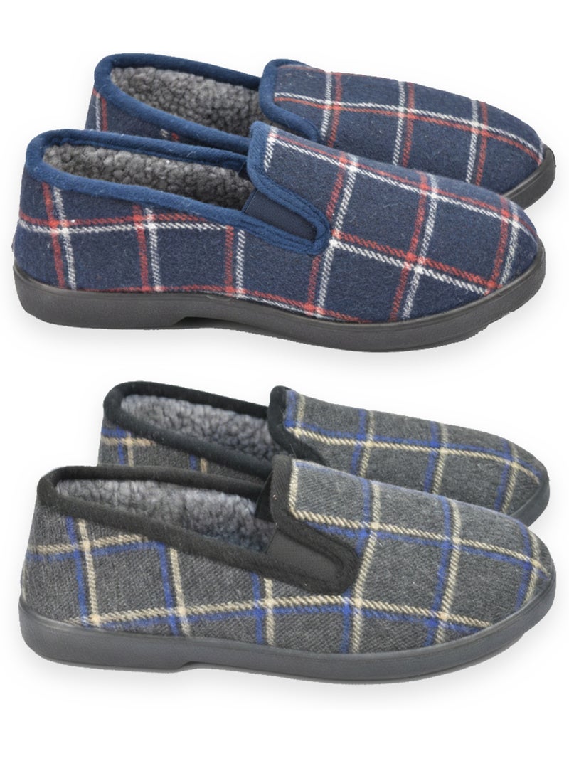 Chinelos charentaises homem pack 2 pares sola antiderrapante ozabi Azul Vermelho Preto - Kiabi