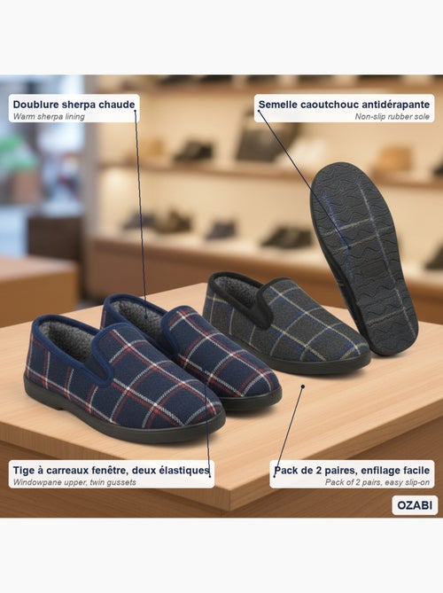 Chinelos charentaises homem pack 2 pares sola antiderrapante ozabi - Kiabi Chinelos charentaises homem pack 2 pares sola antiderrapante ozabi - Kiabi